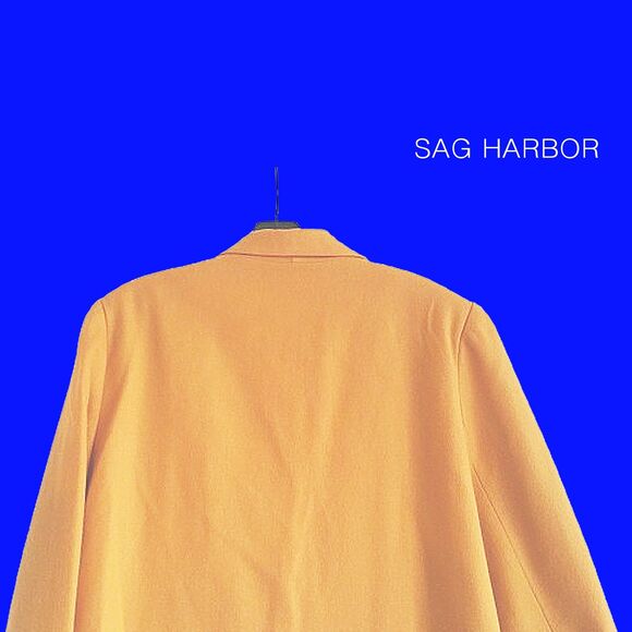 SAG HARBOR Minimalist Lapel One-Button 100% Pure Wool Jacket 16 - Picture 10 of 12